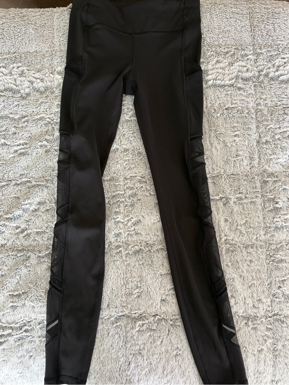 lululemon athletica Black Mesh-Panel Leggings